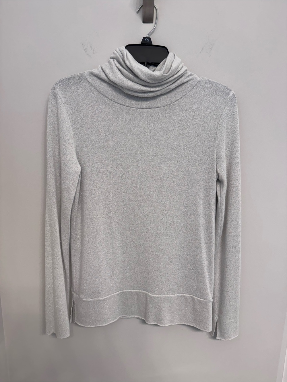Bleusalt Light Gray Turtleneck Sweater with Sparkle